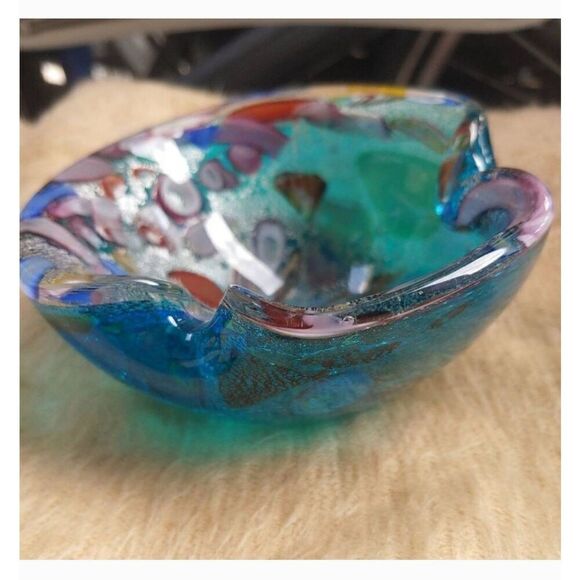 Dino Martens Vintage 1950s Murano Italy Small Glass Bowl Handcrafted. - Picture 12 of 13